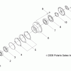R11VA17AA RANGER RZR 170 Drive train, gear shaft output