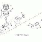 R09RB50AF RANGER 2X4 500 CARB Колен.вал и поршни