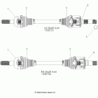 R09WH68AC/AG/AH/AL/AR/AZ RANGER 4X4 700 EFI CREW Drive train, rear half shaft