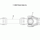 R09RF68AF/AR/AZ RANGER 6X6 700 EFI Drive train, rear prop shaft