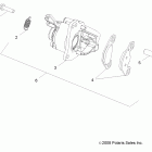 R11VA17AA RANGER RZR 170 Brakes, caliper, rear