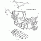 R09VH76AX RANGER RZR Chassis, main frame and skid plate