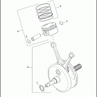 FXSE 1TG9 CVO PRO STREET BREAKOUT (2017) PISTON AND FLYWHEEL ASSEMBLY - TWIN CAM 110™