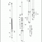 FXDF 1GY4 DYNA FAT BOB (2017) FORK, FRONT - ALL MODELS EXCEPT FXDLS