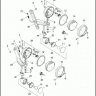 FLHTP 1FMC ELECTRA GLIDE STANDARD POLICE (2017) EMERGENCY LAMPS AND TURN SIGNALS, FRONT - FLHTP