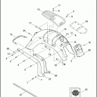 FLSTN 1JDV DELUXE (2017) FENDERS AND SUPPORTS, REAR  - FLSTN