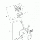 FLHRSE 1PG8 CVO ROAD KING (2014) PISTONS & FLYWHEEL ASSEMBLY - TWIN CAM 110™