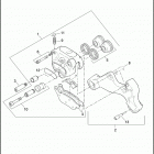 FXDBA 1VB4 DYNA STREET BOB (H-D1) (2013) BRAKE CALIPER, REAR