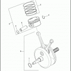 FLD 103 1GZM DYNA SWITCHBACK (2016) PISTONS AND FLYWHEEL ASSEMBLY - TWIN CAM 103&trade;