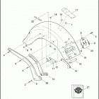 FLSTF 1BXV FAT BOY (2017) FENDERS AND SUPPORTS, REAR - FLSTF, FLSTFB AND FLSTFBS