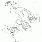 VRSCF 1HPH V-ROD MUSCLE (2017) TAIL LAMP, TURN SIGNALS REAR, AND LICENSE PLATE BRACKET ...