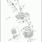 FLHTK 1KEL ULTRA LIMITED (2014) CYLINDERS, HEADS & VALVES, TWIN-COOLED™ - TWIN CAM...