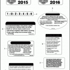 FLTRUSE 1TAN CVO ROAD GLIDE ULTRA (2016) Лейбл предостережения