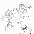 FLRT 1MCM FREEWHEELER (2016) CRANKCASE, ENGINE OIL FILTER AND COOLER - TWIN CAM 103&t...