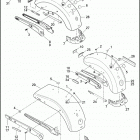 FXDF 1GY4 DYNA FAT BOB (2014) FENDERS, REAR - FXDB, FXDBP, FXDBB, FXDF & FXDWG