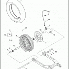 XL883L 4CR2 SUPERLOW (2015) WHEELS, REAR, CAST - 883L / N / R, 1200C / CA / CP / T