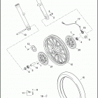 XL883L 4CR2 SUPERLOW (2015) WHEELS, FRONT, CAST - 883L / N / R, 1200C / CA / CP / T