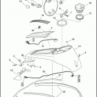 FLHTCUTG 1MAL TRI GLIDE ULTRA CLASSIC (2014) CONSOLE, FUEL TANK