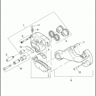 FLSTNSE 1TF9 CVO SOFTAIL DELUXE (2014) BRAKE CALIPER, REAR