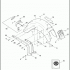 FLSTC 1BW5 HERITAGE SOFTAIL CLASSIC (2014) FENDERS & SUPPORTS, REAR - FLSTC