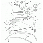 FLHTCU 1FCM ULTRA CLASSIC (2014) CONSOLE, FUEL TANK - FLHTCU, FLHTK, FLHX & FLHXS