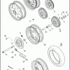 FLD 1GZ4 DYNA SWITCHBACK (2014) WHEELS, REAR, CAST & SLOTTED