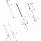 FXS 1JP5 BLACKLINE (2013) FORK, FRONT - FXS