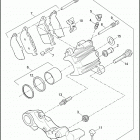 XL883L 4CR2 SUPERLOW (2013) BRAKE CALIPER, REAR - 883L / N / R, 1200C / CA / CB / CP...