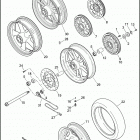 FLD 1GZ4 DYNA SWITCHBACK (2013) WHEELS, REAR, CAST & SLOTTED