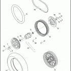 XL1200V 1LF3 SEVENTY-TWO (2013) WHEELS, REAR, LACED - 1200C / CB / CP / V / X