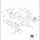 FLSTC 1BW5 HERITAGE SOFTAIL CLASSIC (2013) FENDERS & SUPPORTS, REAR - FLSTC