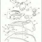 FLHTCUTG 1MAM TRI GLIDE ULTRA CLASSIC (2013) CONSOLE, FUEL TANK