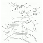 FLHTC 1FFM ELECTRA GLIDE CLASSIC (2013) CONSOLE, FUEL TANK - FLHTC, FLHTCU, FLHTK, FLHX, FLTRU &...