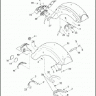 FLHTC 1FFM ELECTRA GLIDE CLASSIC (2013) FENDERS, REAR