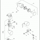 FXDBA 1VB4 DYNA STREET BOB (H-D1) (2013) SWITCHES, HANDLEBAR AND TURN SIGNALS, LEFT, FRONT