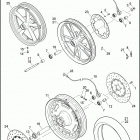 FXDBA 1VB4 DYNA STREET BOB (H-D1) (2013) WHEELS, FRONT, CAST & SLOTTED