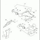 FLHTCUSE8 1PR8 CVO ULTRA CLASSIC (2013) LICENSE PLATE BRACKET & TURN SIGNALS, REAR
