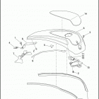 FLTRXSE 1TC8 CVO ROAD GLIDE (2012) CONSOLE, FUEL TANK