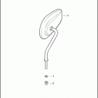 FXDC 1GV4 DYNA SUPER GLIDE CUSTOM (2012) Зеркало