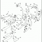 FXDC 1GV4 DYNA SUPER GLIDE CUSTOM (2012) EXHAUST SYSTEM - FXDL, FXDC & FXDB