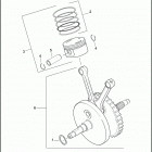 FLHTC 1FFM ELECTRA GLIDE CLASSIC (2012) PISTONS & FLYWHEEL ASSEMBLY - TWIN CAM 103 ™
