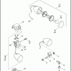 FXDC 1GV4 DYNA SUPER GLIDE CUSTOM (2012) SWITCHES, HANDLEBAR AND TURN SIGNALS, LEFT, FRONT