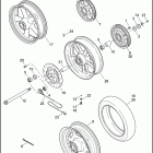 FLD 1GZ4 DYNA SWITCHBACK (2012) WHEELS, REAR, CAST & SLOTTED