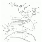 FLHTC 1FFM ELECTRA GLIDE CLASSIC (2012) CONSOLE, FUEL TANK - FLHTC, FLHTCU, FLHTK, FLHX, FLTRU &...