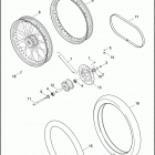 XL1200X 1LC3 FORTY-EIGHT (2012) WHEELS, FRONT, LACED - 1200C / CP / N / V / X