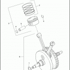 FXS 103 1JPV BLACKLINE (2012) PISTONS & FLYWHEEL ASSEMBLY - TWIN CAM 103 ™
