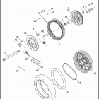 FXDC 1GV4 DYNA SUPER GLIDE CUSTOM (2012) WHEEL, REAR, LACED