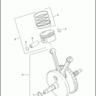 FLHTCUSE7 1PR8 CVO ULTRA CLASSIC (2012) PISTONS & FLYWHEEL ASSEMBLY  - TWIN CAM 110 ™