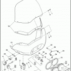 FLTRUSE 1TA8 CVO ROAD GLIDE (2011) WINDSHIELD, FAIRING & HEADLAMPS