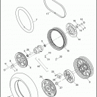 XL1200N 1CZ3 NIGHTSTER (2011) WHEELS, REAR, LACED - 1200C / CP / L / N / X
